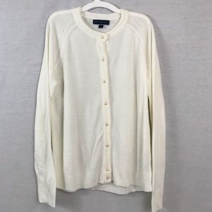 Karen Scott white cardigan